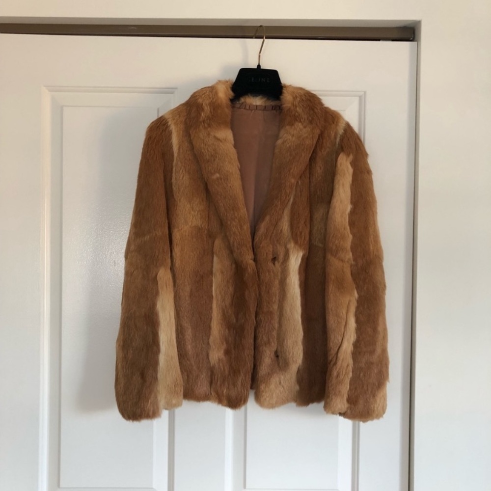 Faux Rabbit Fur Coat
